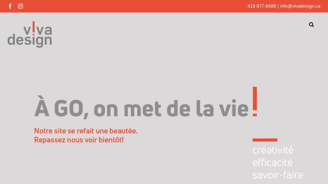 Screenshot of Viva Design's Website