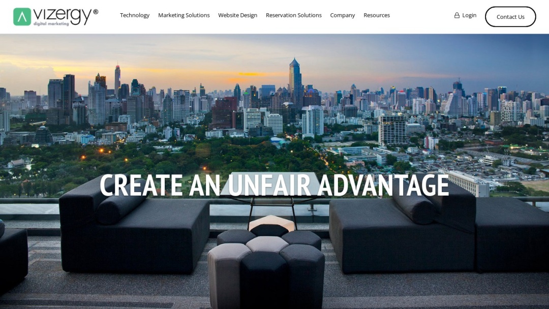 Screenshot of Vizergy's Website