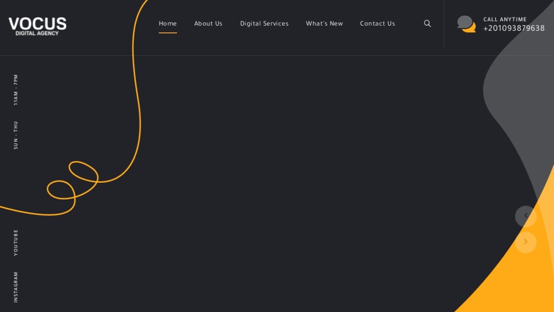 Screenshot of Vocus Digital Agency's Website