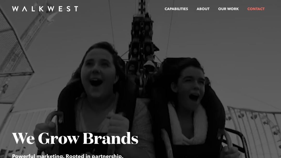 Screenshot of Walk West's Website