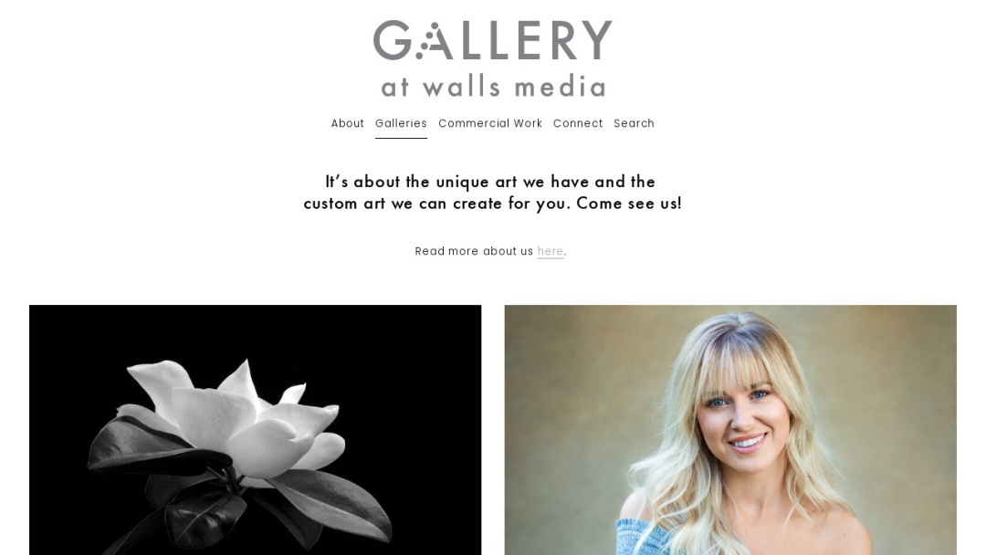 Screenshot of Walls Media's Website