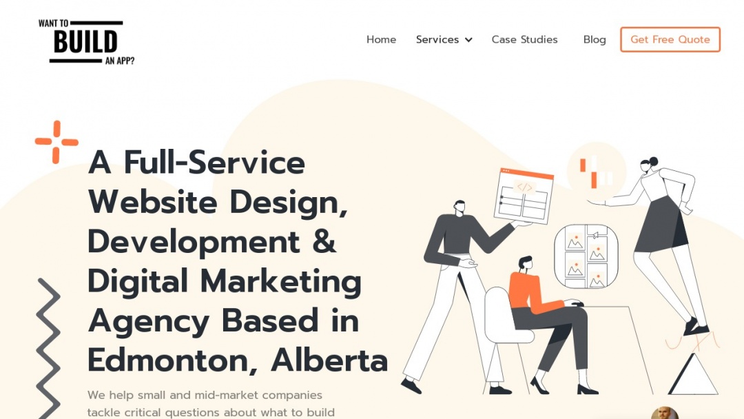 Screenshot of Want To Build An App?'s Website