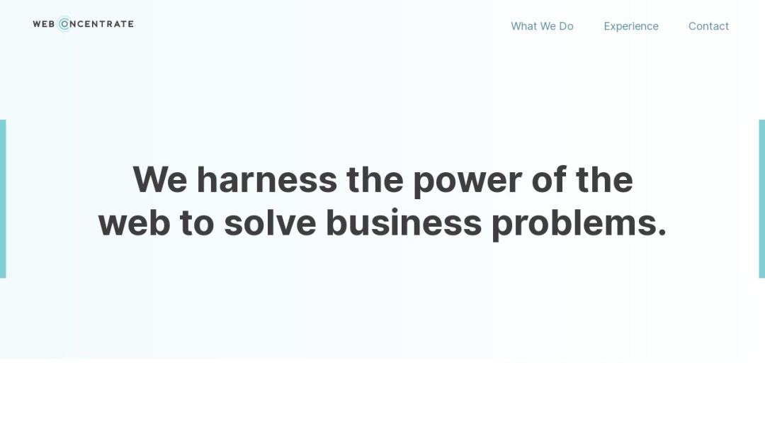 Screenshot of Web Concentrate's Website