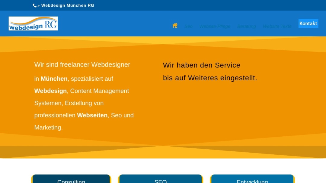 Screenshot of Web Design-RG's Website