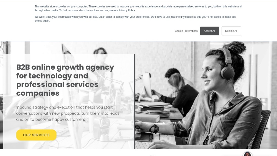 Screenshot of Web Journey's Website