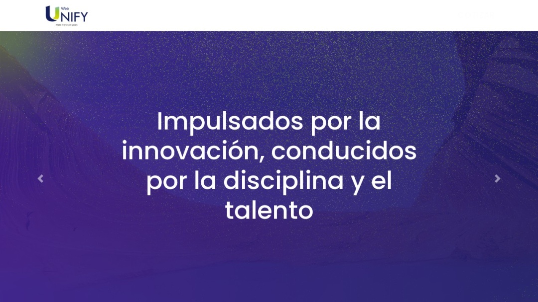 Screenshot of Web Unify's Website