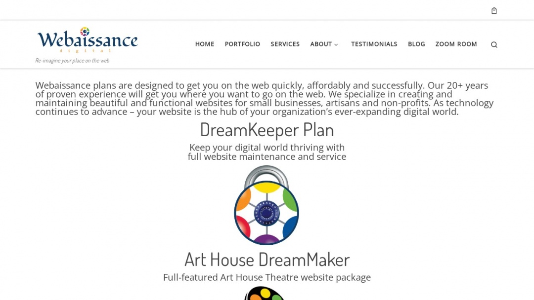 Screenshot of Webaissance Digital's Website