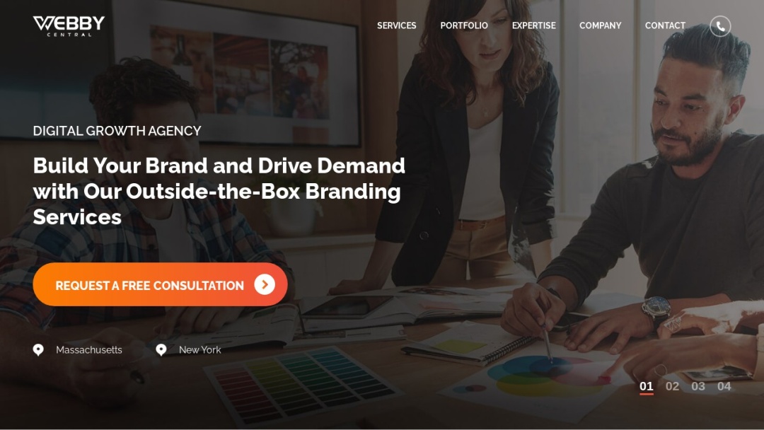 Screenshot of Webby Central's Website