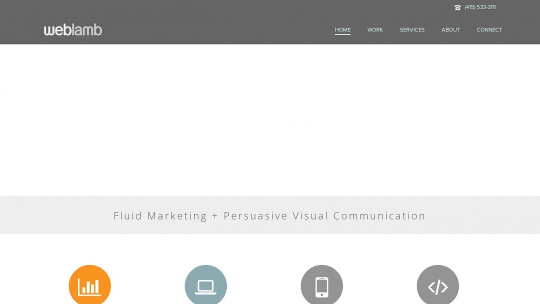 Screenshot of Weblamb's Website