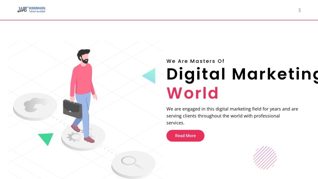 Screenshot of Webmark Solutions's Website