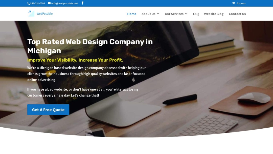 Screenshot of WebPossible Website Design's Website