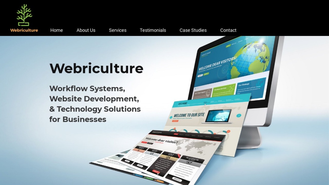 Screenshot of Webriculture's Website