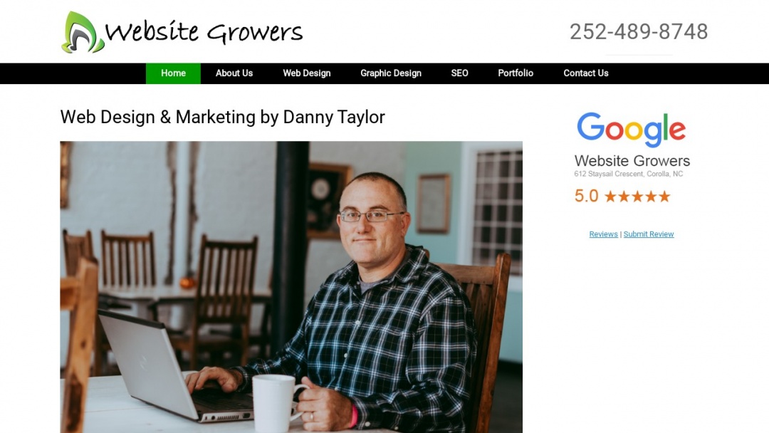 Screenshot of Website Growers's Website