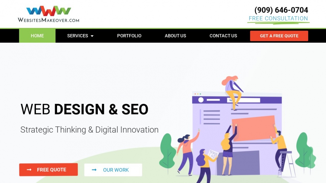 Screenshot of Websites Makeover's Website