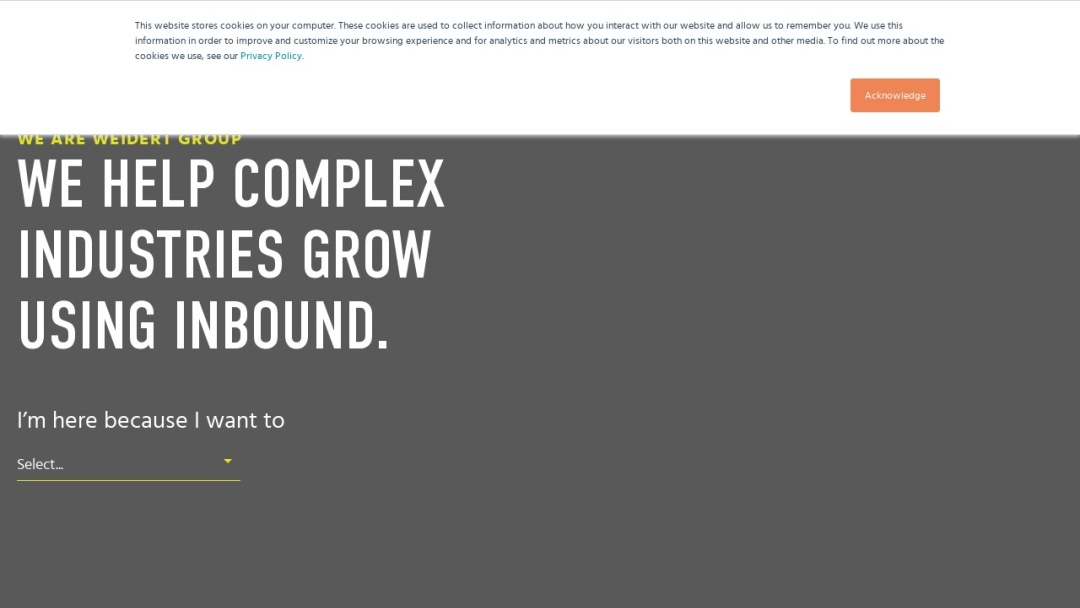 Screenshot of Weidert Group's Website