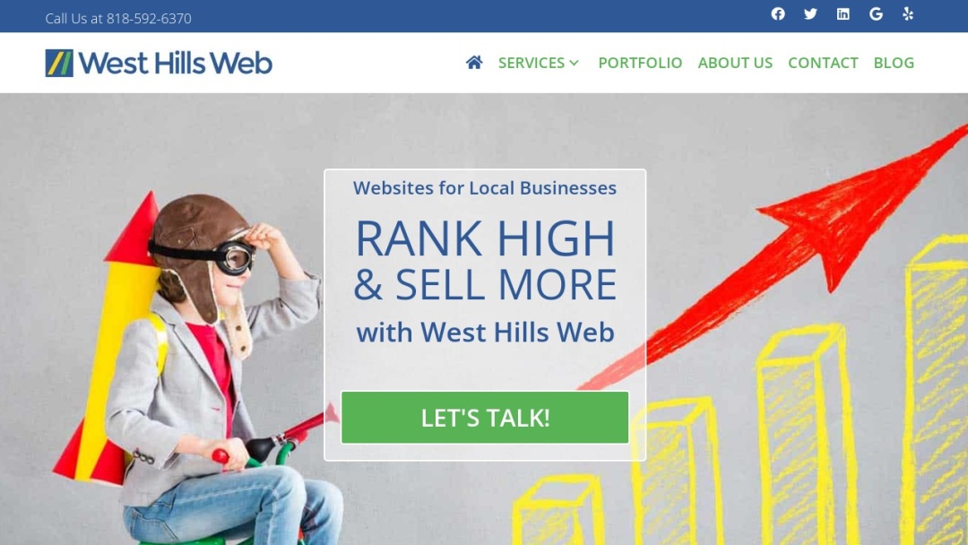 Screenshot of West Hills Web, Inc.'s Website