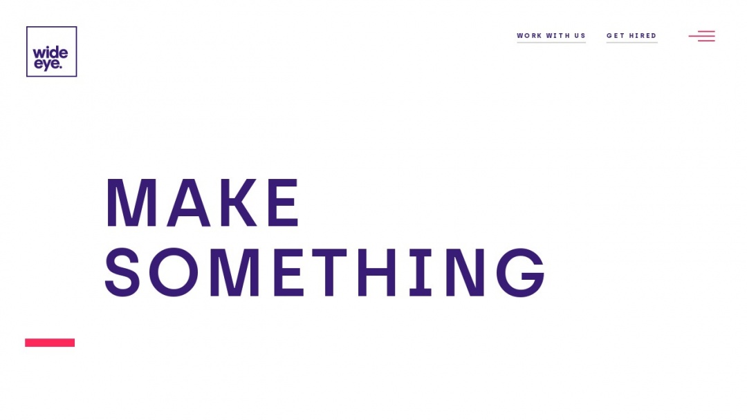 Screenshot of Wide Eye's Website