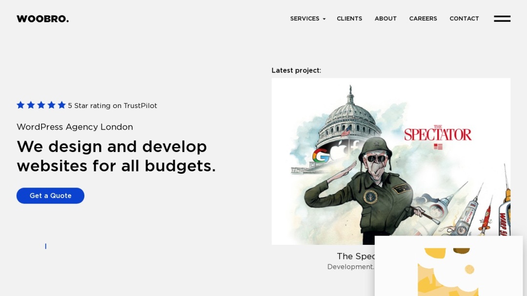 Screenshot of WOOBRO LTD's Website