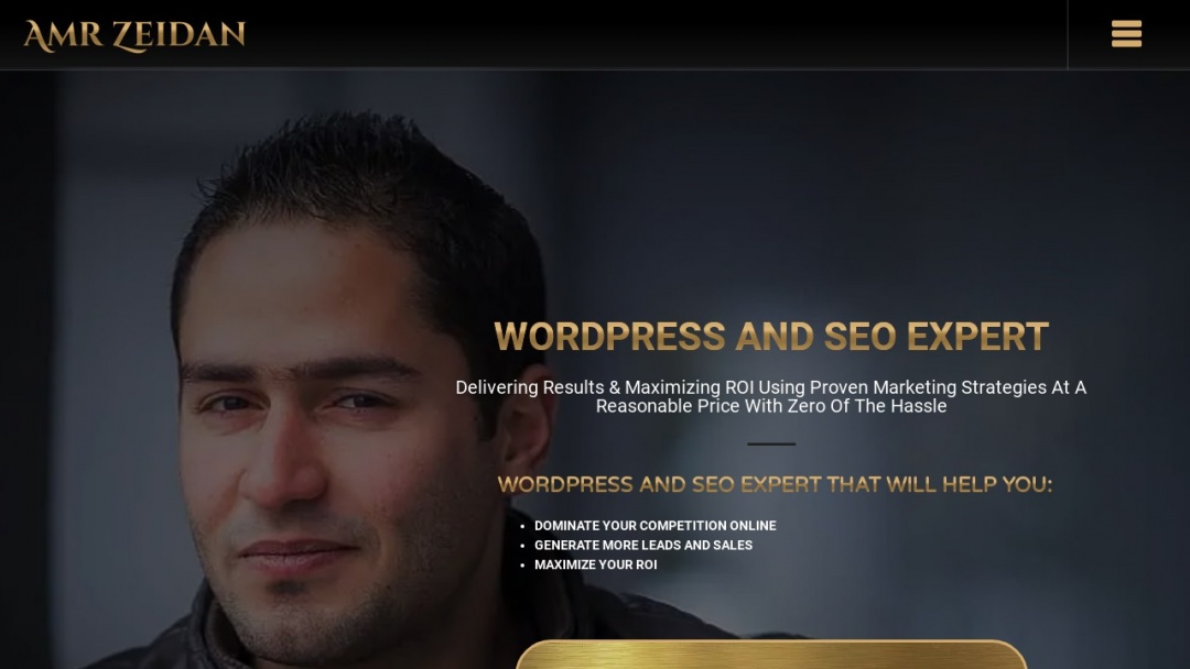 Screenshot of WordPress and SEO Expert Amr Zeidan's Website