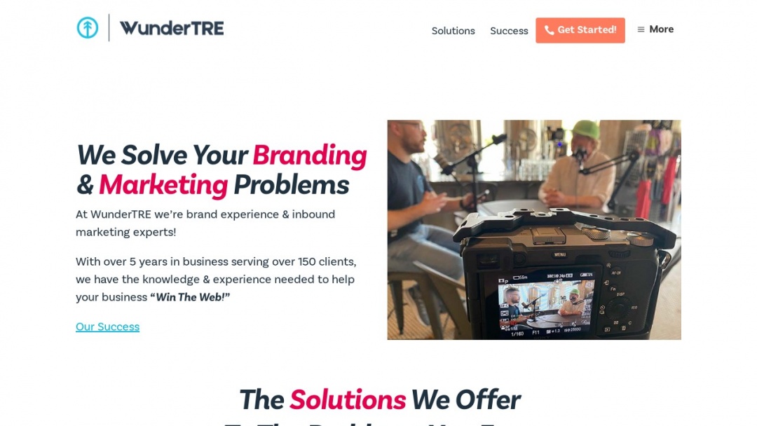 Screenshot of WunderTRE's Website