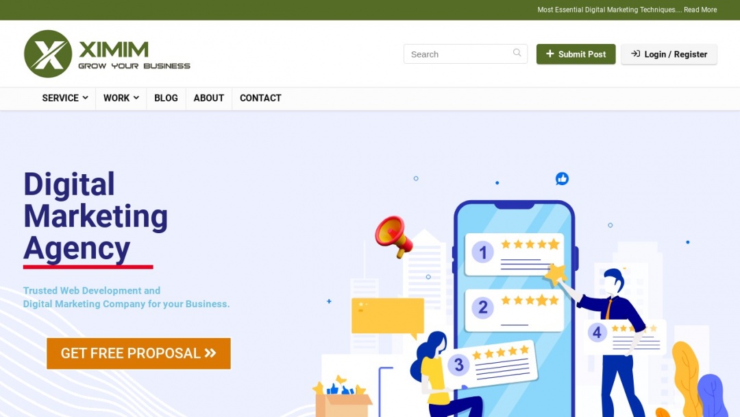 Screenshot of Ximim's Website