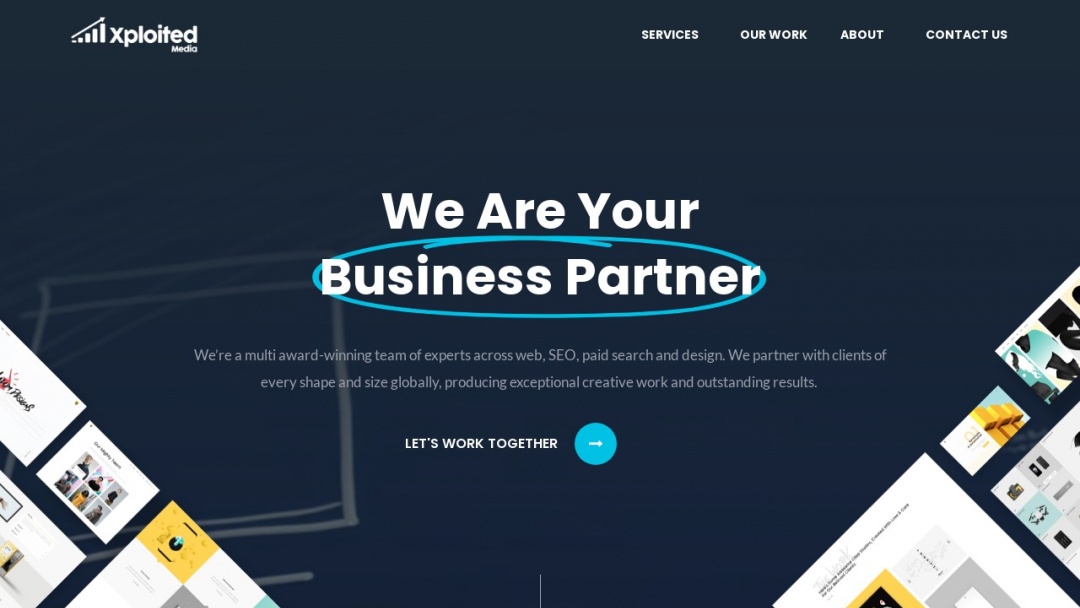 Screenshot of Xploited Media's Website