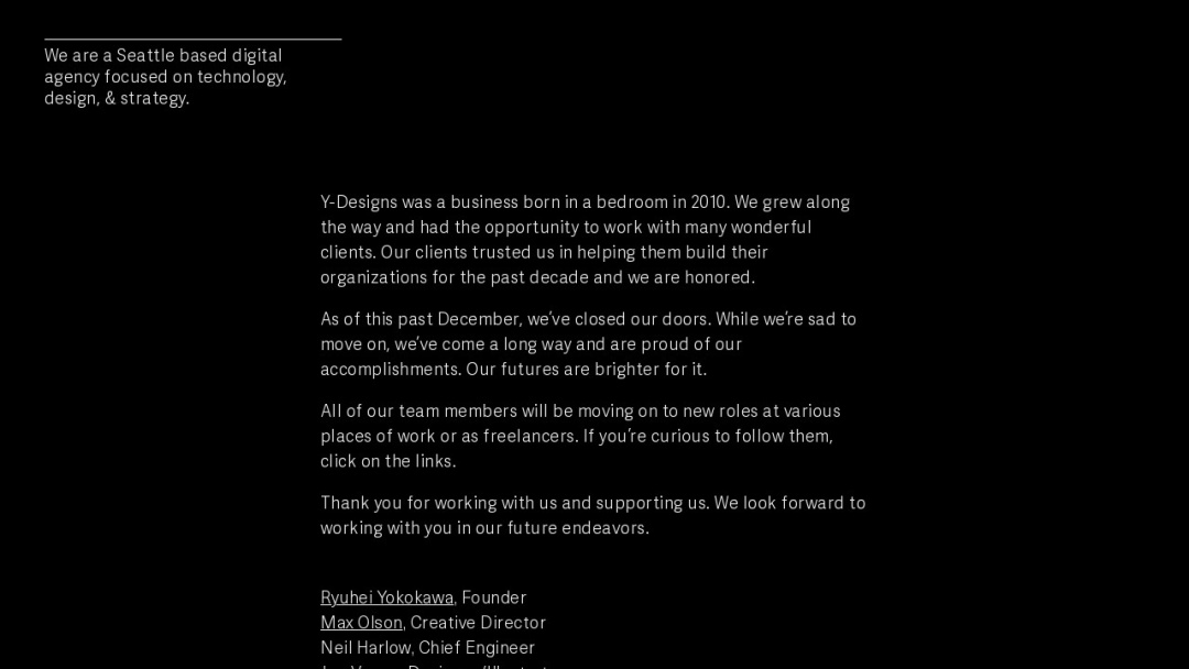 Screenshot of Y-Designs, Inc's Website