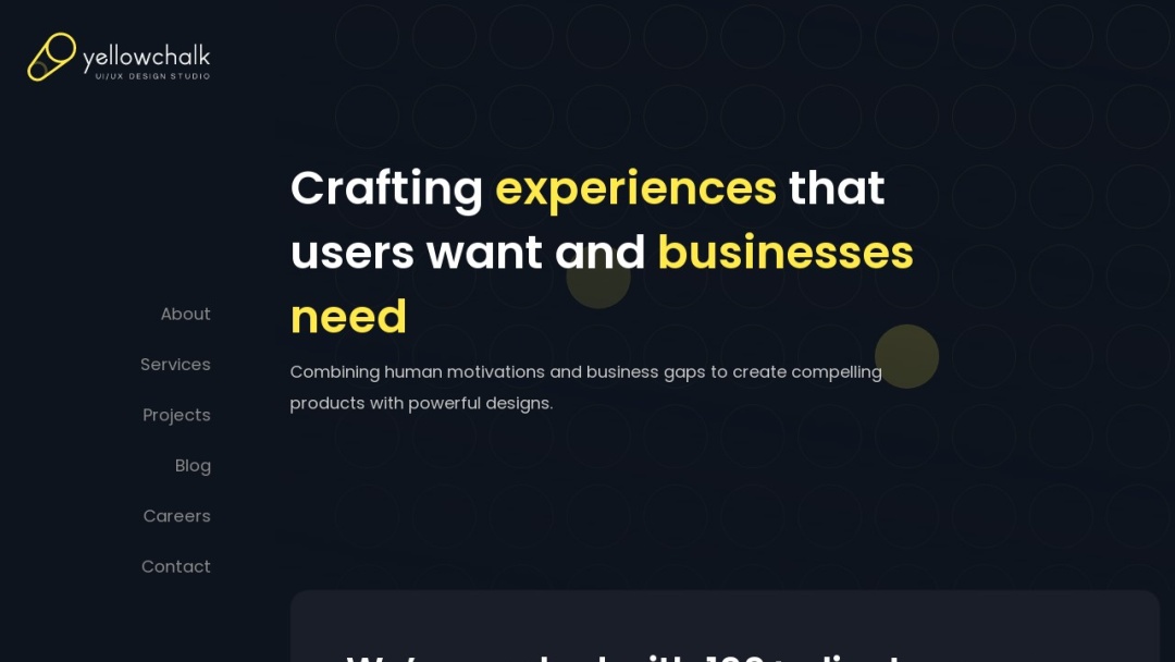 Screenshot of Yellowchalk Design's Website