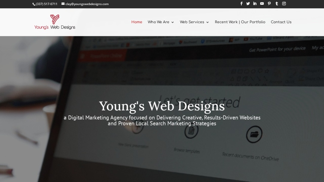 Screenshot of Young's Web Designs's Website