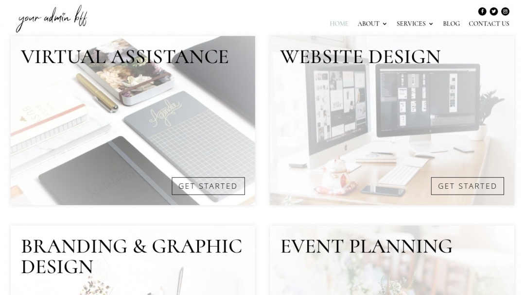 Screenshot of Your Admin BFF's Website
