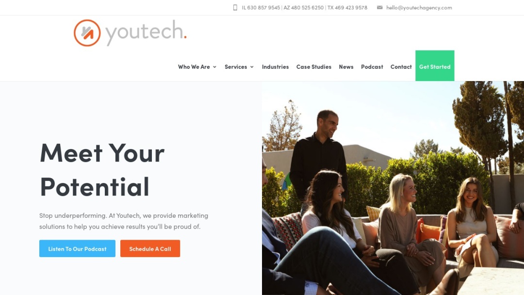 Screenshot of Youtech's Website