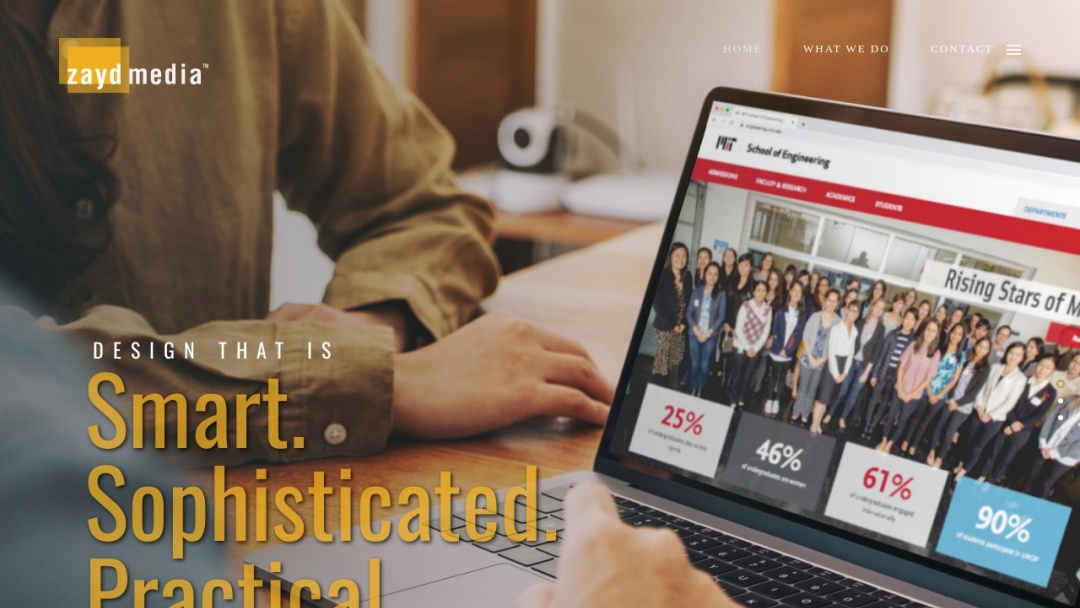 Screenshot of Zayd Media's Website