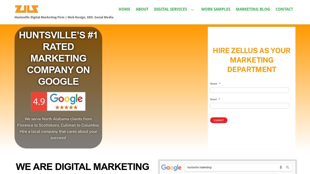 Screenshot of Zellus's Website