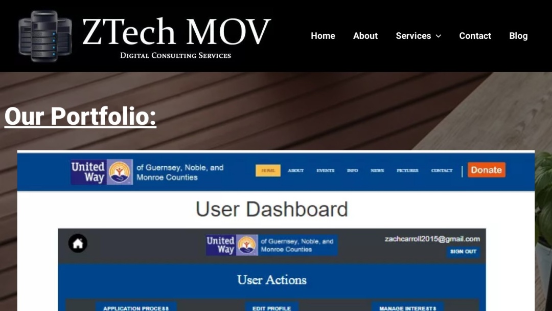 Screenshot of ZTech MOV Digital Marketing Agency's Website