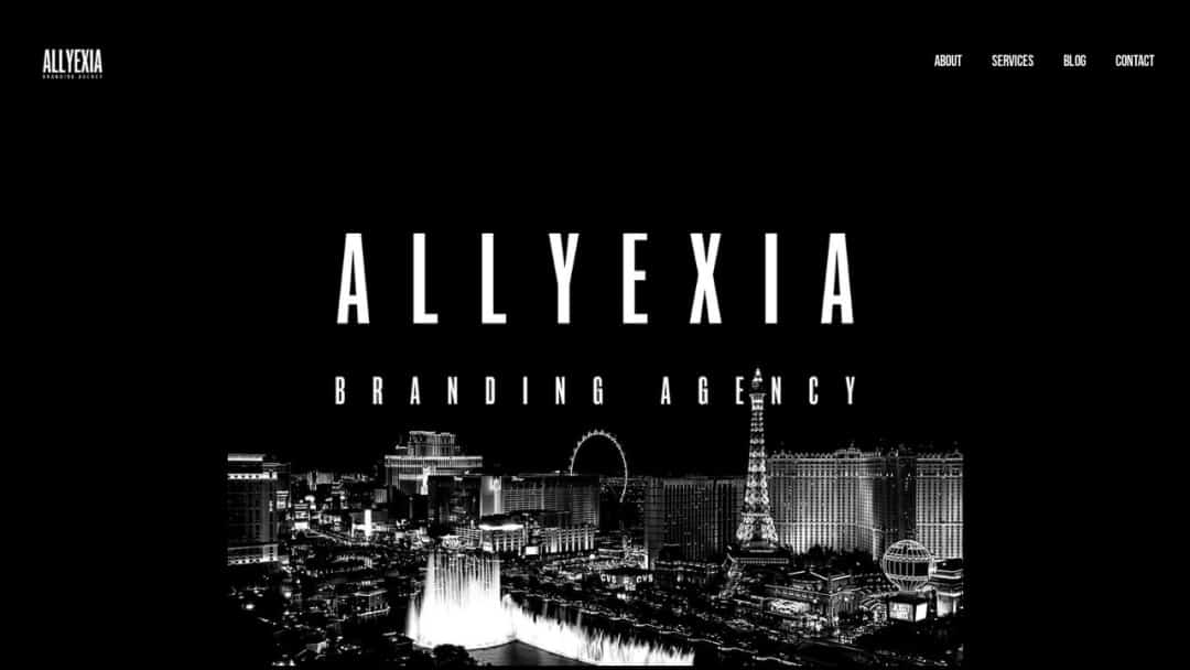 Screenshot of ALLYEXIA's Website