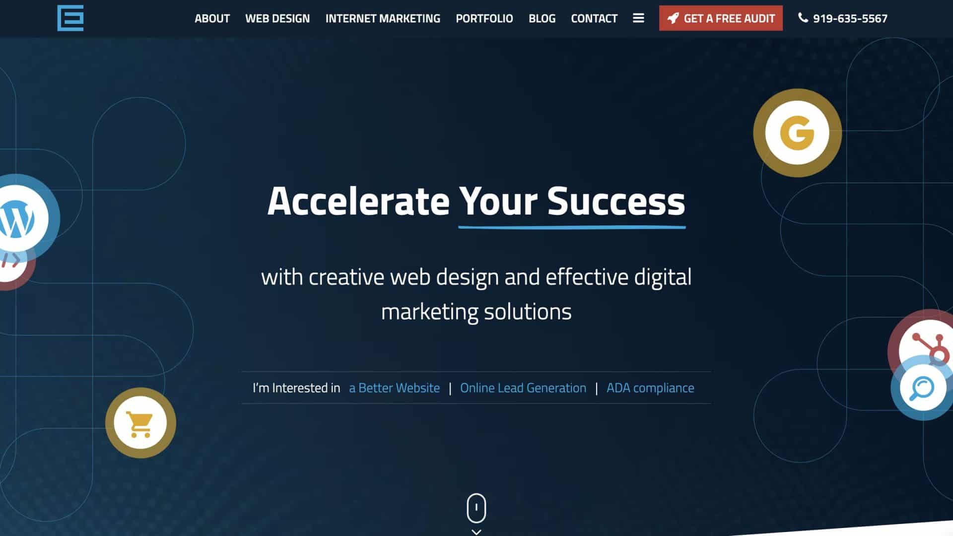 Screen grab of TheeDigital home page
