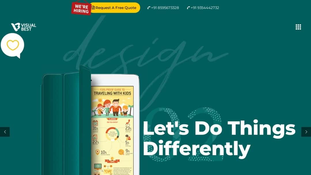 Screenshot of Visual Best Design Agency's Website