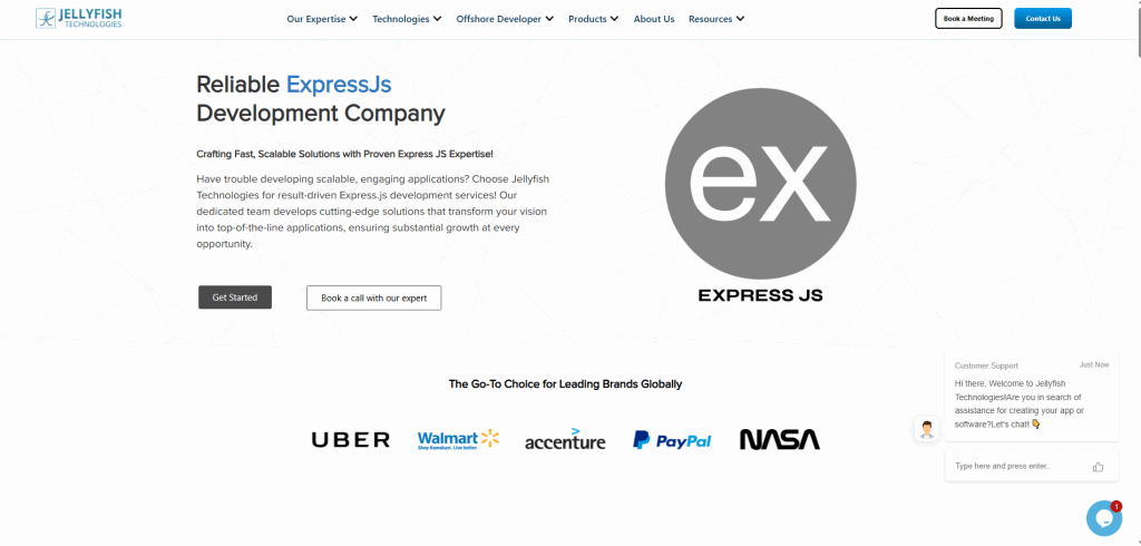 Screenshot of Jellyfish Technologies's Website