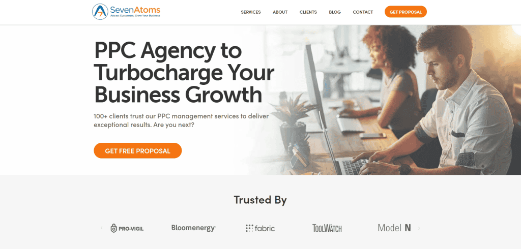 Screenshot of SevenAtoms's Website