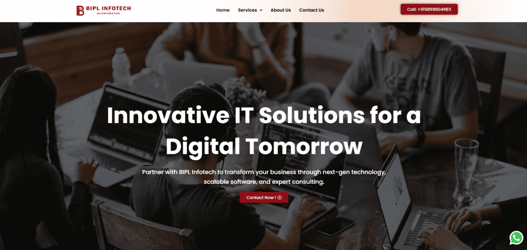 Screenshot of BIPL Infotech Inc.'s Website