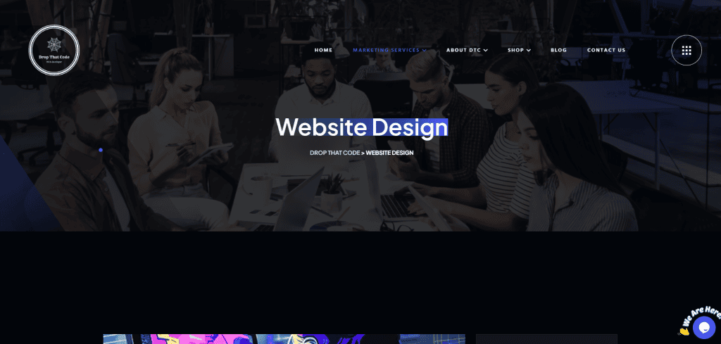 Screenshot of Drop That Code's Website