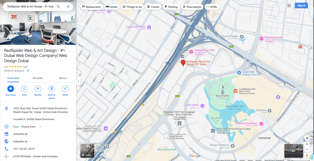 Screenshot of RedSpider Web & Art Design's Website