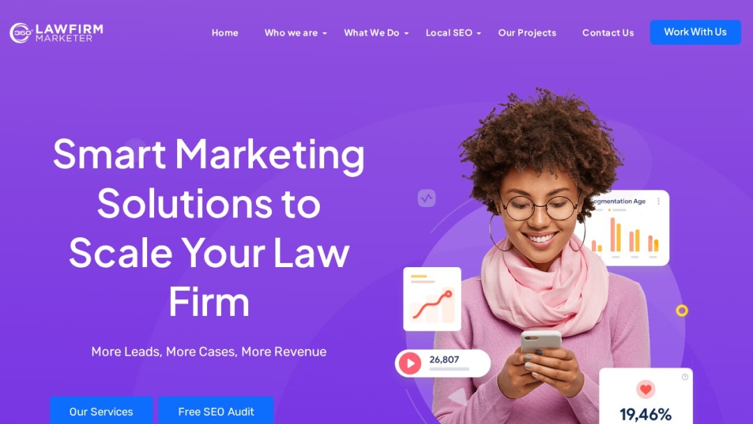 Screenshot of 360 LawFirm Marketer's Website